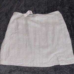 Abercrombie & Fitch Checkered Mini Skirt in Light Gray